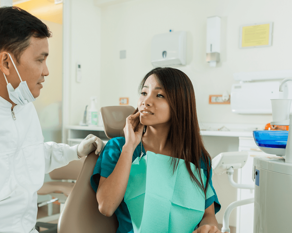 dentist and patient